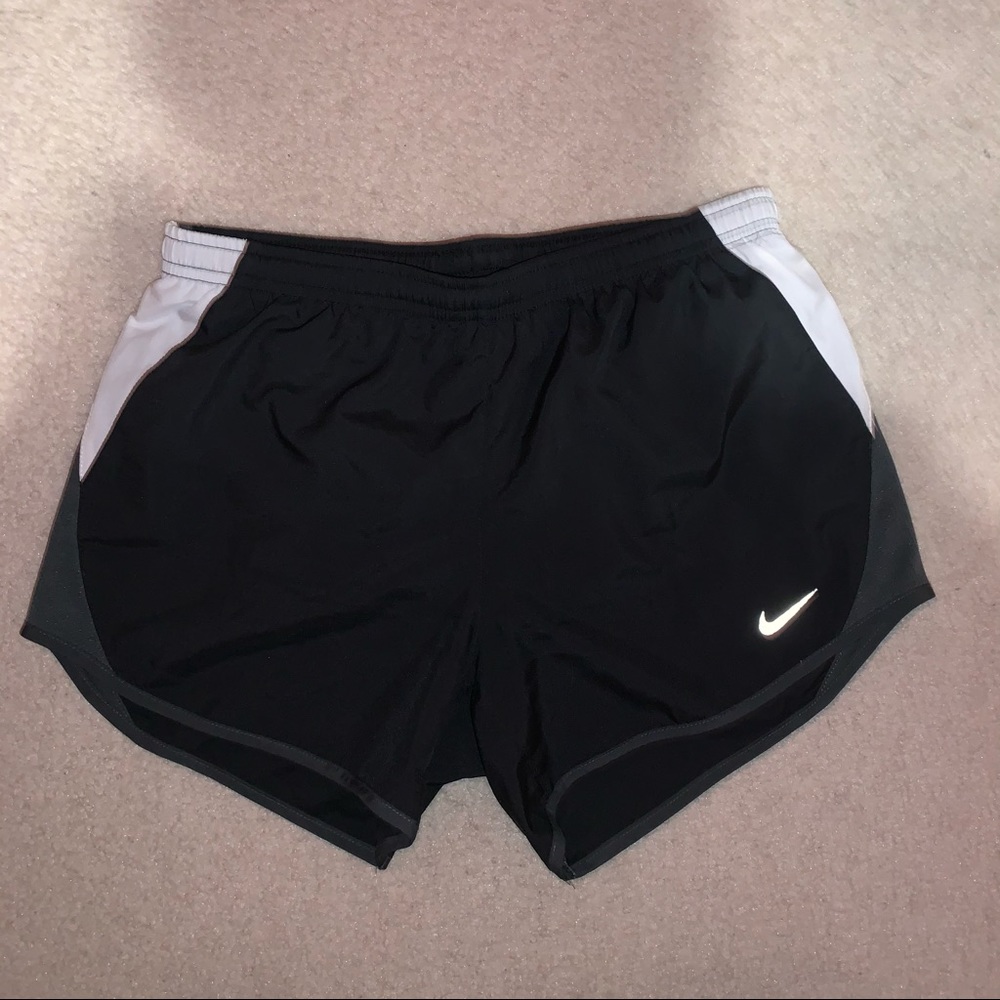 Nike dri fit black running shorts with briefs